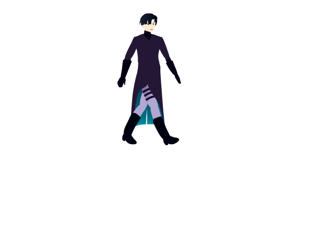 Walking animation of Round 3 Ivan from Alien Stage